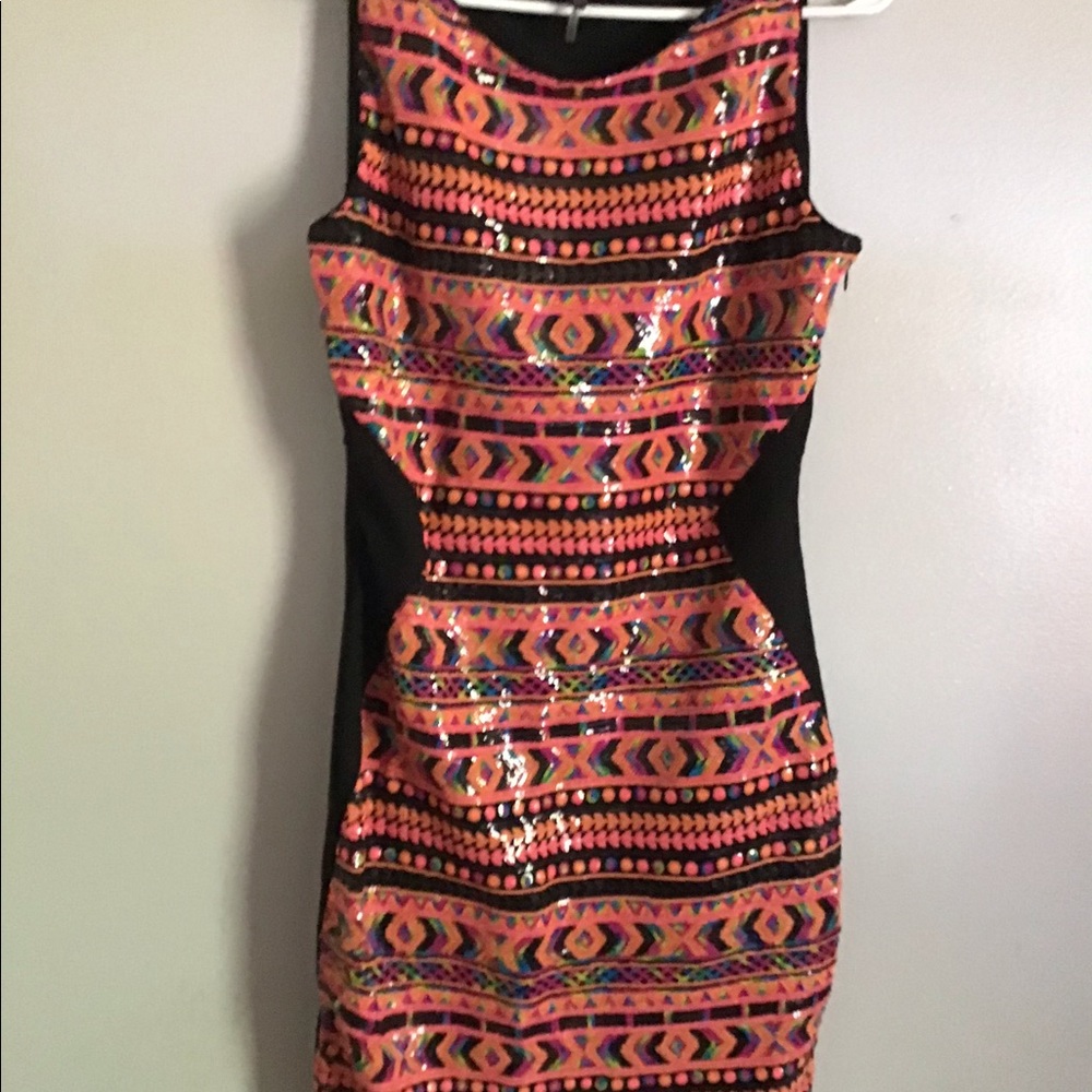 Hale Bob Sequins Cocktail Dress